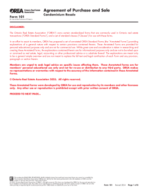 Ontario Condominium Resale Agreement
