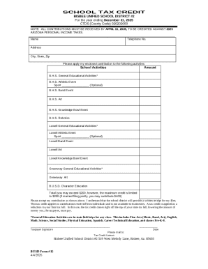 Arizona School Tax Credit Form