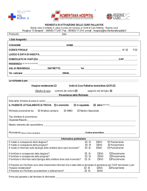 Palliative Care Request Form