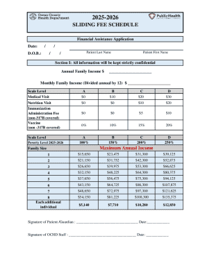 Financial Assistance Application