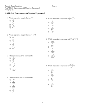 Regents Exam Questions