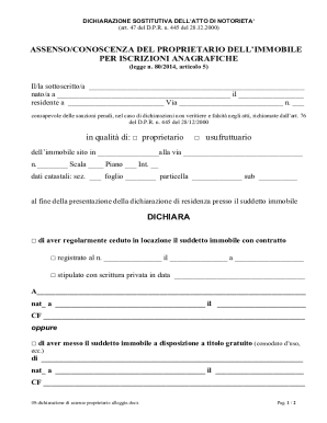 Italian Property Owner Consent Form