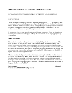 Informed Consent for Liposuction