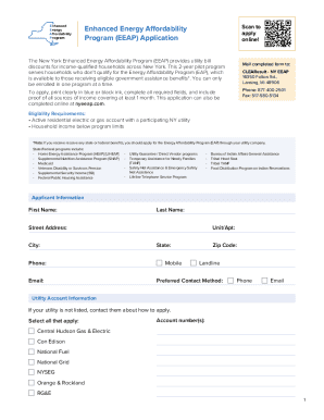 New York Enhanced Energy Affordability Program Application