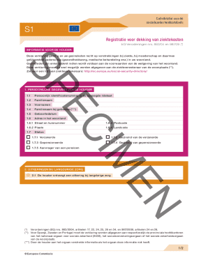 EU S1 Form for Healthcare Coverage