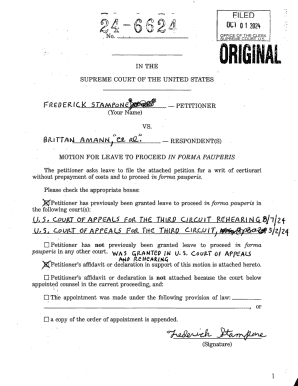 Motion for Leave to Proceed in Forma Pauperis