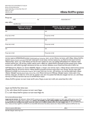 New York Family-Directed Assessment Form