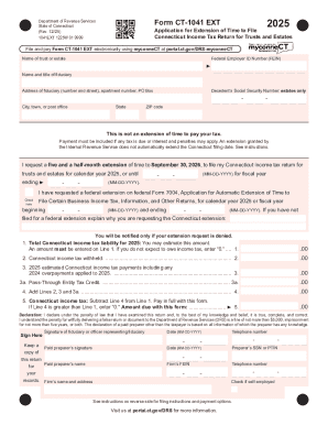Connecticut Form CT-1041 EXT 2025