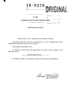 Motion for Leave to Proceed In Forma Pauperis