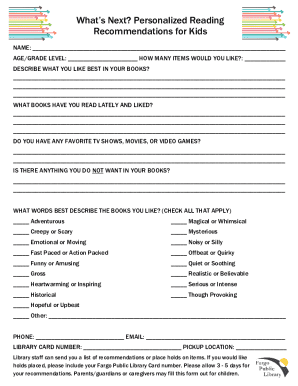 Personalized Reading Recommendations for Kids