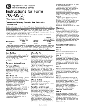 Form 706-GS(D) Instructions