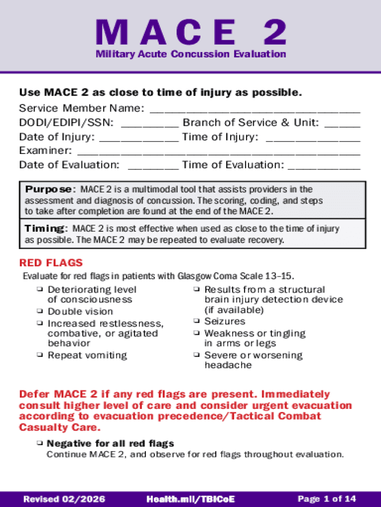 Concussion Dbq Form.pdf Military Acute Concussion Evaluation Form - Blank Fillable Template ...