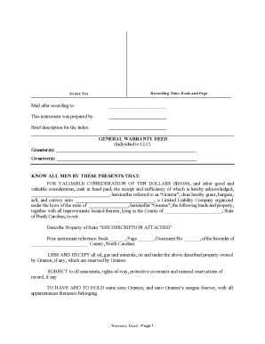 General Warranty Deed Individual to LLC