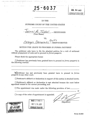 Motion for Leave to Proceed in Forma Pauperis