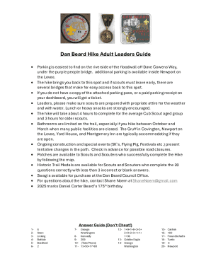 Dan Beard Hike Adult Leaders Guide