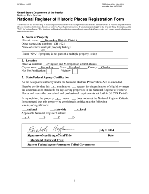 National Register of Historic Places Registration Form