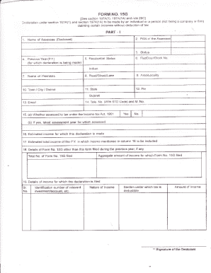 Form 15G Declaration