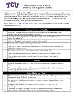 Laboratory Self-Inspection Checklist
