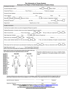 Employee's First Report of Work-Related Injury
