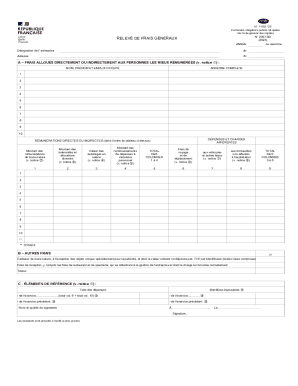 French General Expenses Statement Form 2067-SD