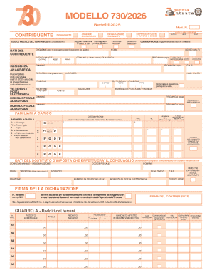 Italian Tax Form 730 2026
