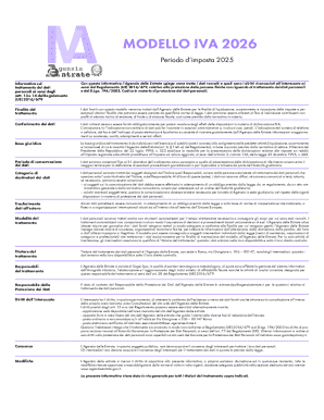 Italian VAT Declaration Form 2026