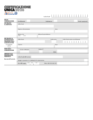 Certificazione Unica 2026