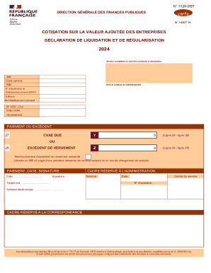 French VAT Enterprise Contribution Declaration