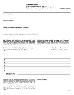 Swiss Payment Order Form