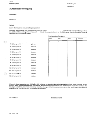 Aufschubsbewilligung