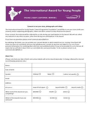 Consent Form for Story and Media Use