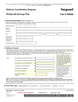 Rollover Contribution Request Form