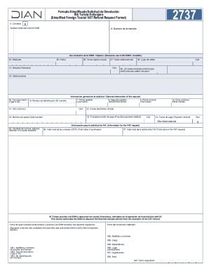 Foreign Tourist VAT Refund Request Form