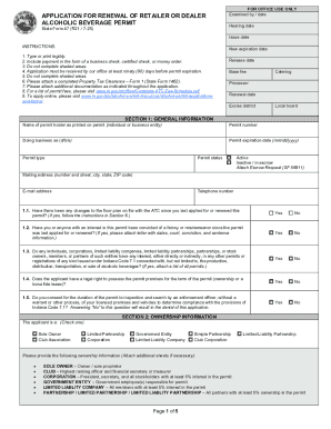 Indiana Alcohol Beverage Permit Renewal Application