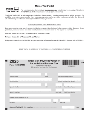 Maine Form 1040EXT-ME