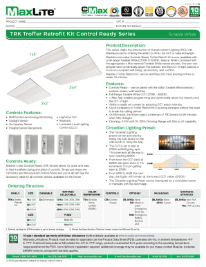MaxLite Troffer Retrofit Kit Control Ready Series Tunable White