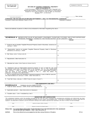 New Jersey PT-10 Form