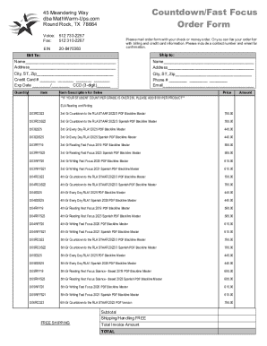 MathWarm-Ups Order Form