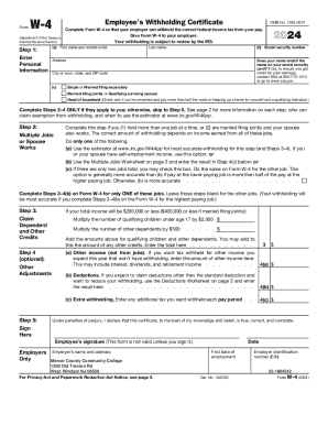 Employee’s Withholding Certificate Form W-4