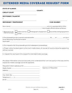 Extended Media Coverage Request Form