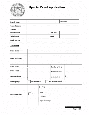 NAACP Special Event Application