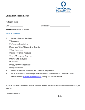 Observation Request Form