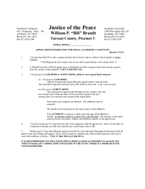Texas Appeal Bond Form