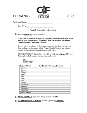 IRS Form 943 2023