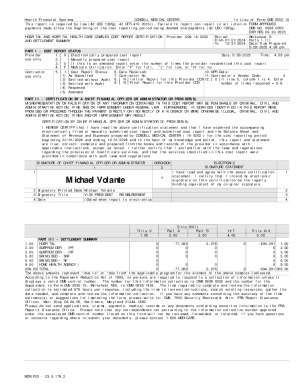 Hospital Cost Report Certification