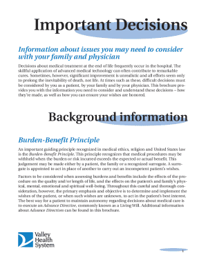 Advance Directive for Health Care