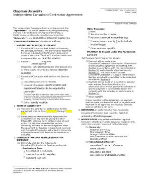 Independent Consultant Contractor Agreement