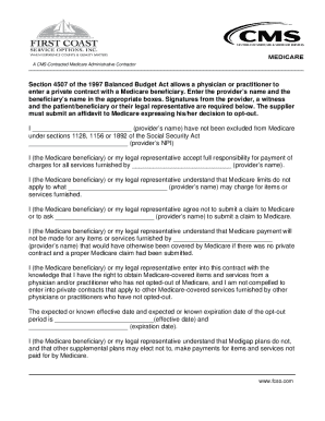 Medicare Opt-Out Private Contract