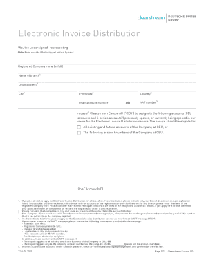Electronic Invoice Distribution Agreement