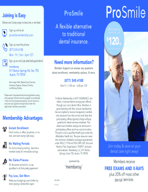ProSmile Membership Application
